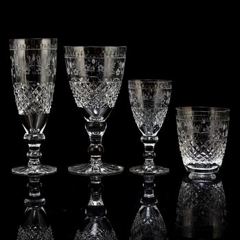 45 psc glass 'Elvira Madigan' by Kosta Boda, Sweden.