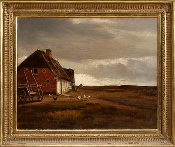 OKÄND KONSTNÄR. Olja på duk. 1800/1900-tal.