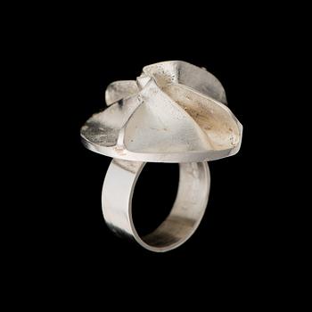 BJÖRN WECKSTRÖM, RING "Jaaras dream", silver. Lapponia 1969.