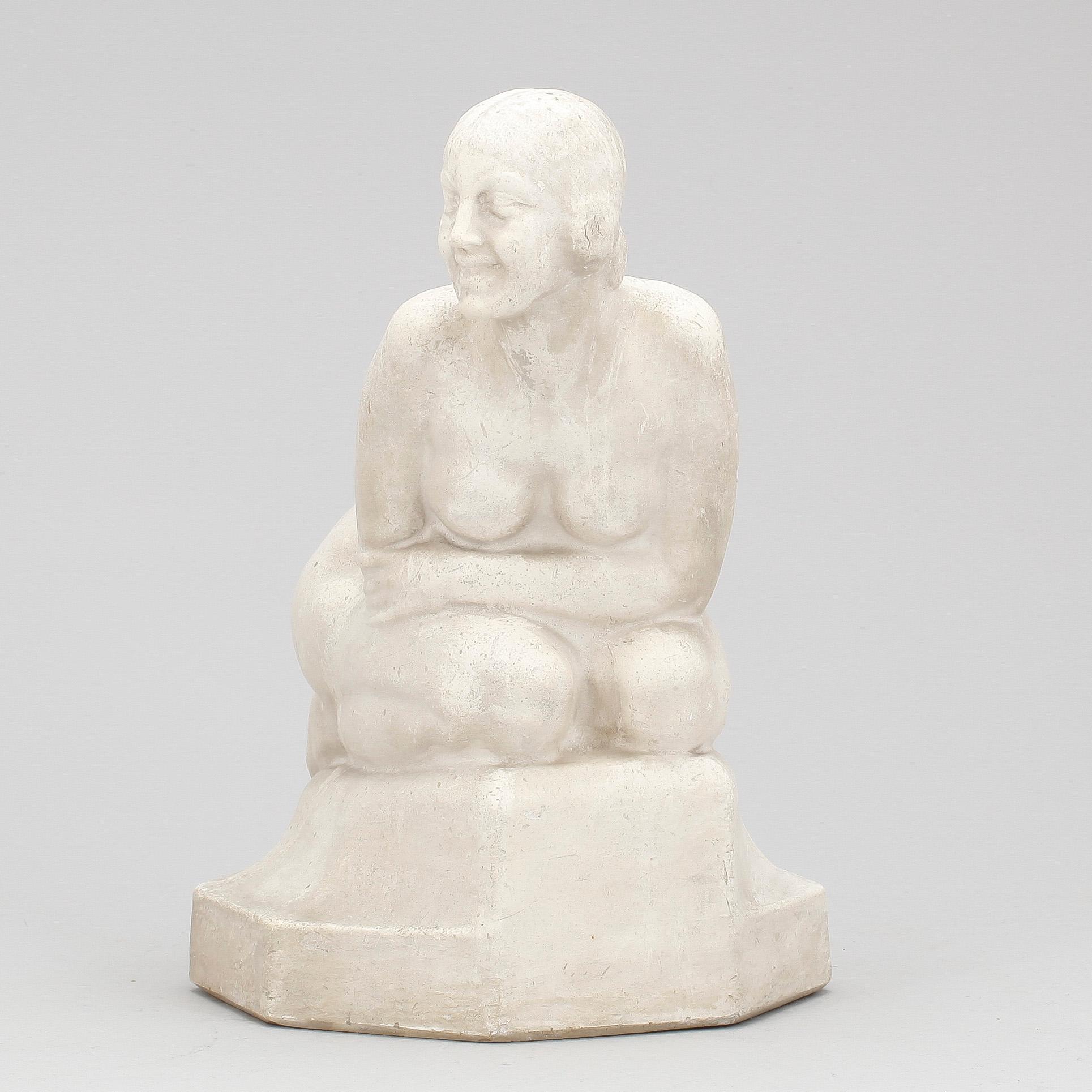 OLOF AHLBERG, skulptur, gips, signerad och daterad 1912.