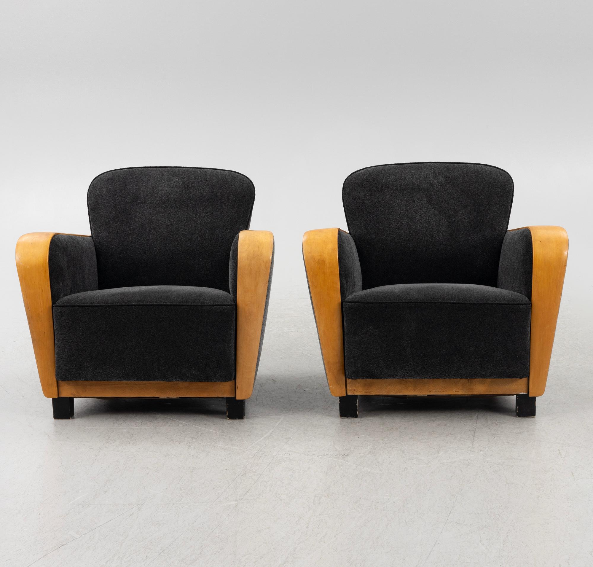 Fåtöljer, ett par, 1930-tal.