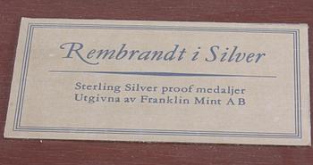 MEDALJER, 50 st, sterling silver. I schatull.