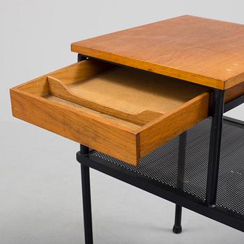 A teak and metal side table, 1950's/60's.