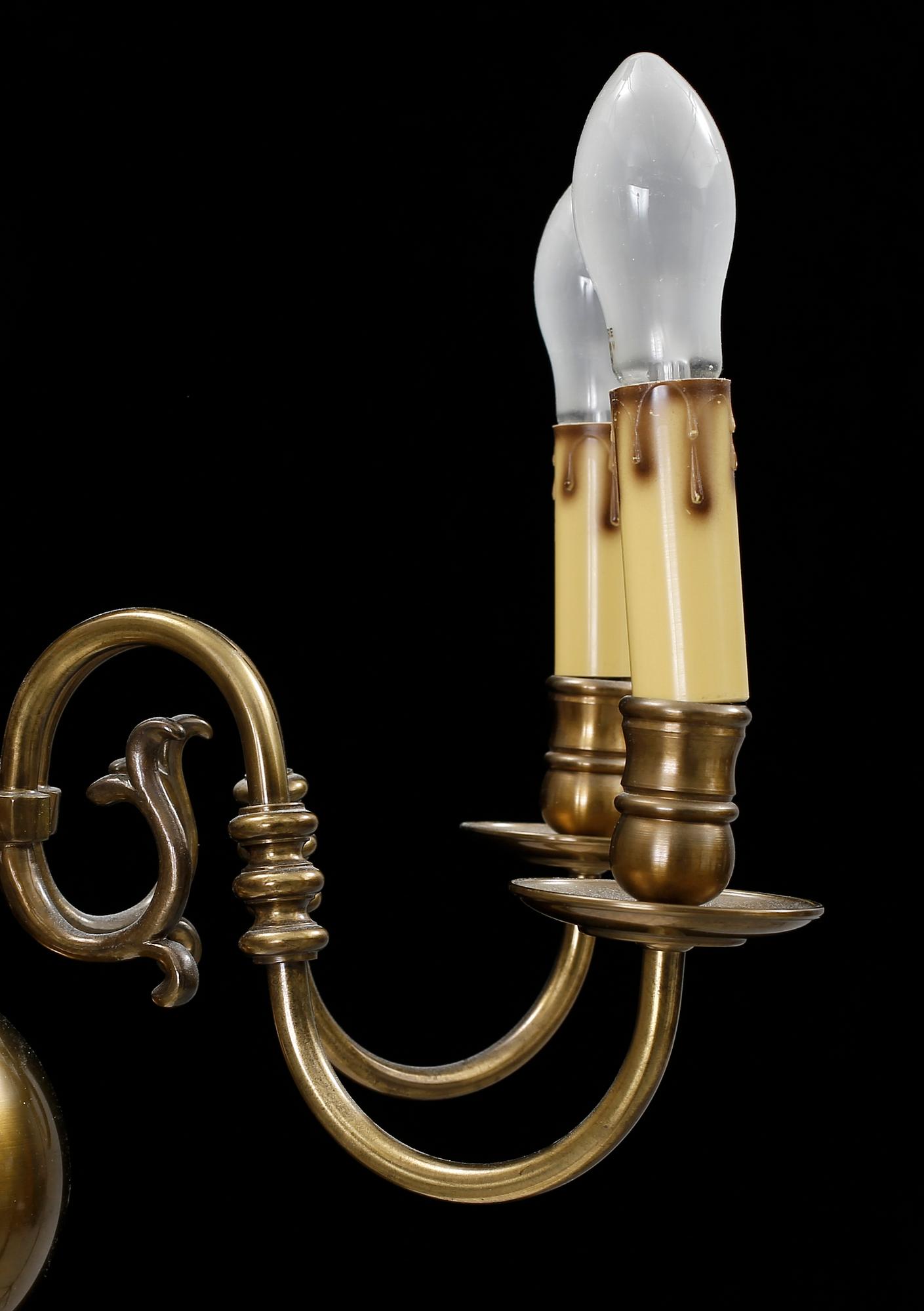 LJUSKRONOR, mässing, Barockstil.