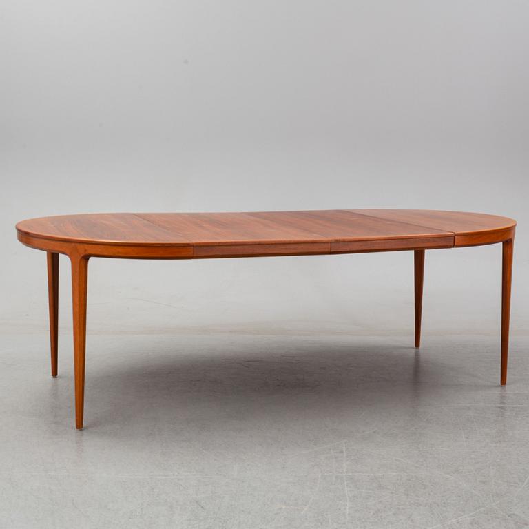 A 1960's 'Diamant' teak dining table by Bertil Fridhagen with two additional leaves.