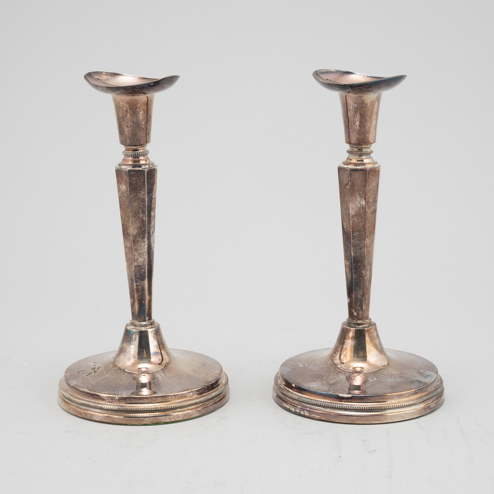 Eric Löfman, ljusstakar, ett par, silver, Mema, 1991.
