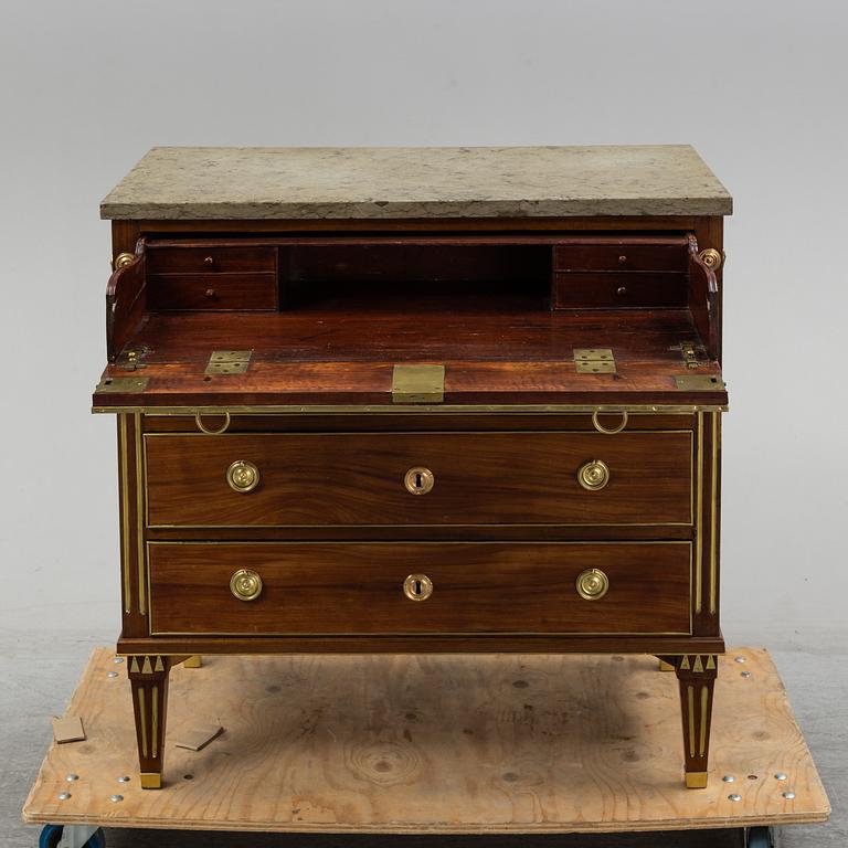 A late Gustavian late 18th century writing commode.