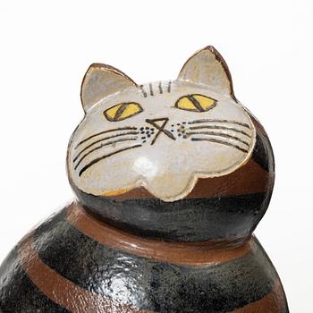 Lisa Larson, a 'Maxikatt' stoneware sculpture, from the series 'Stora Zoo', Gustavsberg.