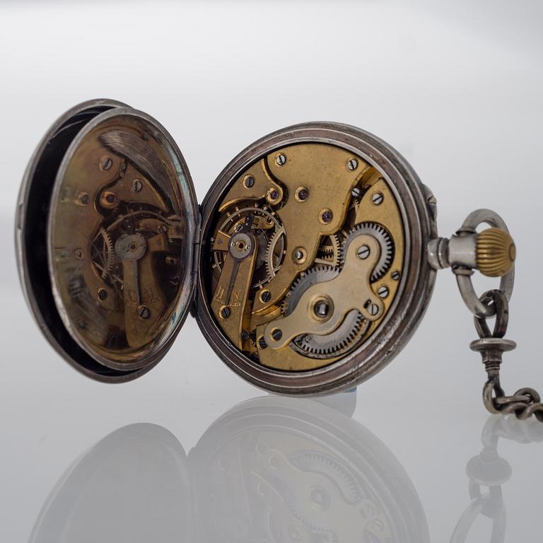 PAVEL BURE, pocket watch, silver, 50 mm.