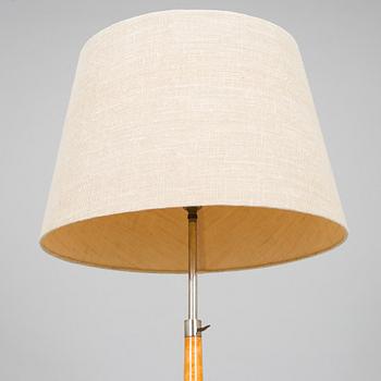 A 1930s burl birch lamp table.