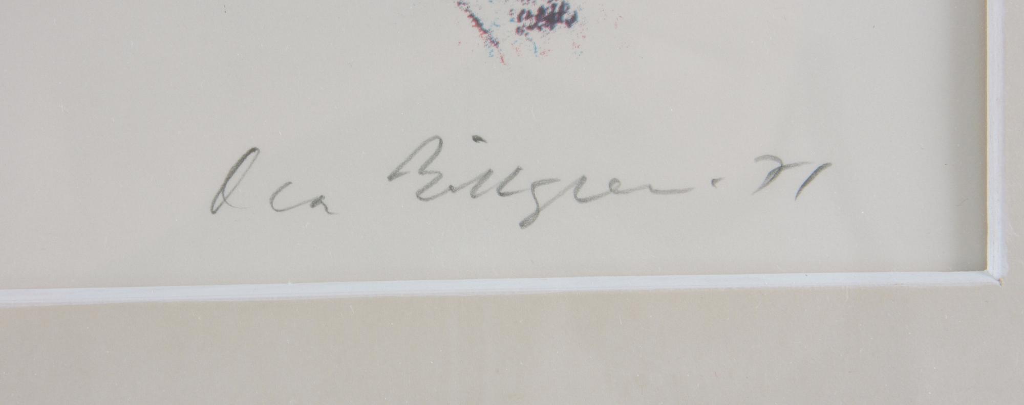 BILLGREN, OLA, färglitografi, sign o dat -71, numr 238/325.