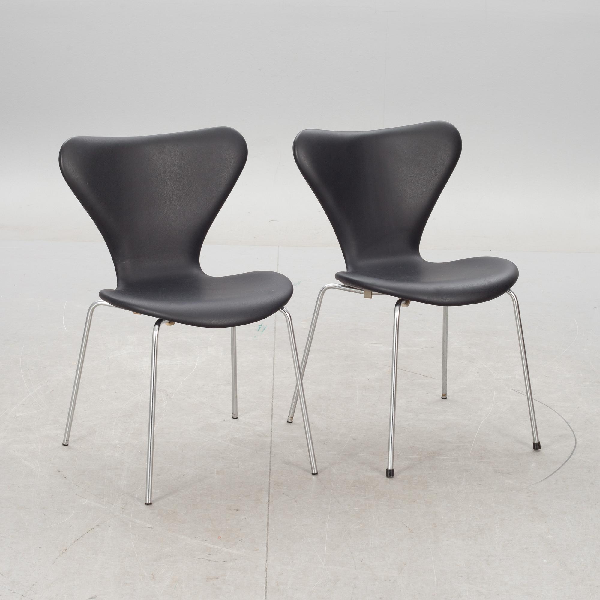 STOLAR, 6 st. "Sjuan", Arne Jacobsen för Fritz Hansen.