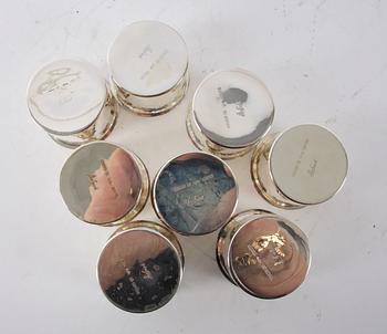 BÄGARE, 8 st, silver, Åke Smed, Gewe 1978.