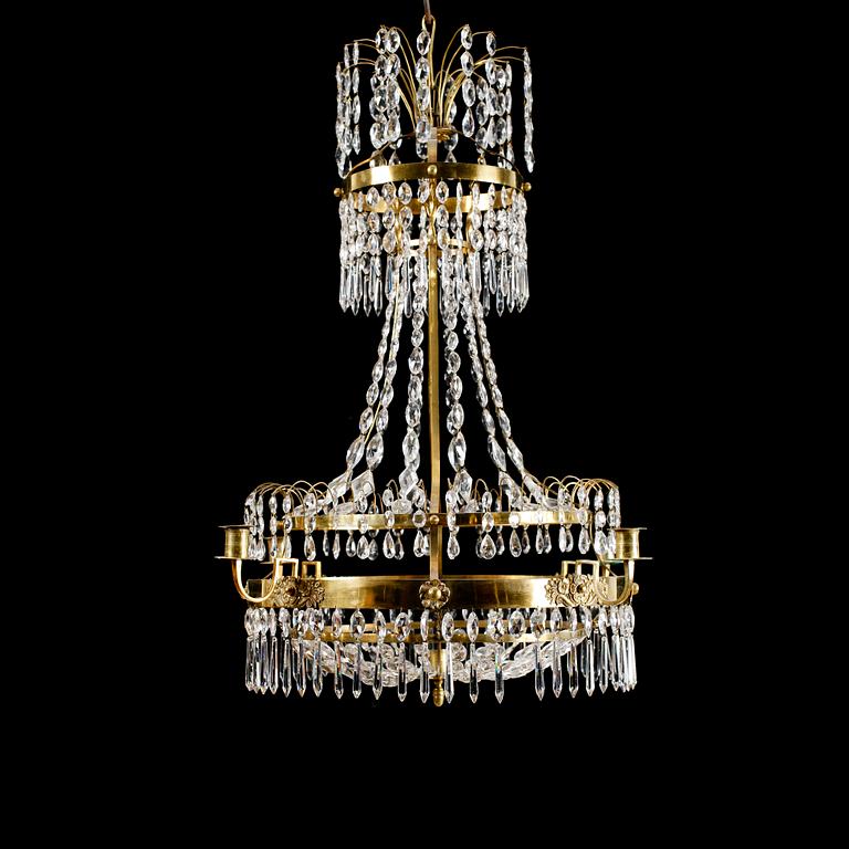 LJUSKRONA, sengustaviansk, 1800-talets första hälft, höjd ca 76 cm.