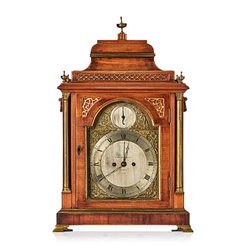 A George III mahogany and brass-mounted bracket clock marked Eardley Norton (active 1762-1794).