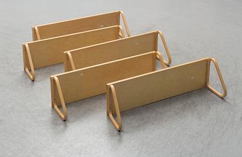ALVAR AALTO, vägghyllor 5 st, "112B", Artek, sent 1900-tal.