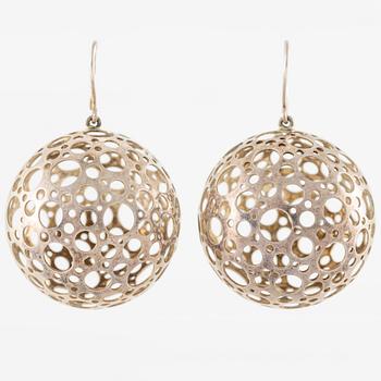 Liisa Vitali, earrings, "Ladybug", silver.