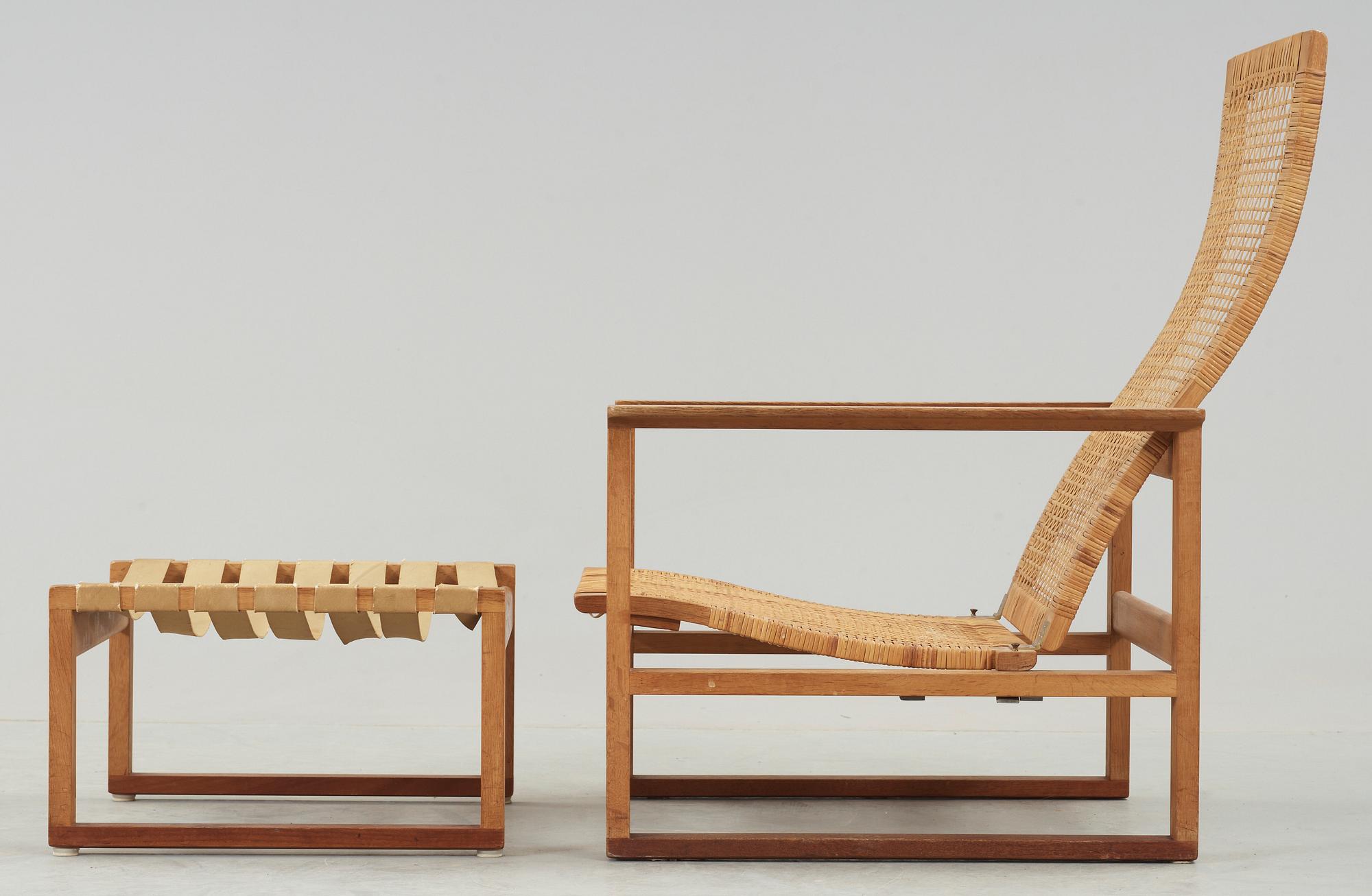 FÅTÖLJ samt FOTPALL, "2254", Børge Mogensen för Fredericia Møbelfabrik.