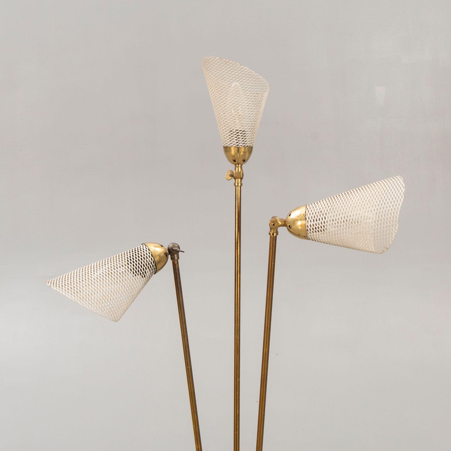 Floor lamp, 1950s, probably Italy.