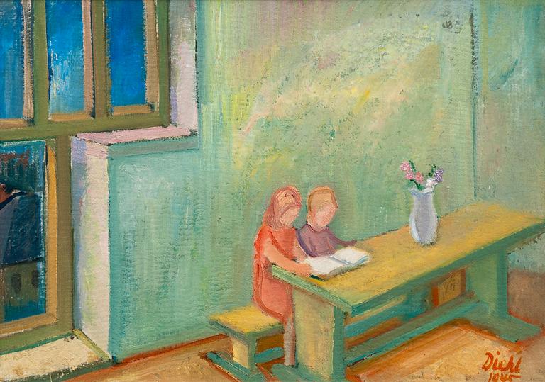 Gösta Diehl, CHILDREN READING.