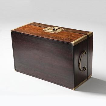 A Zitan document box, Qing dynasty, 17/18th century.