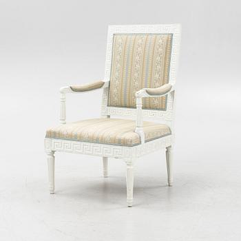 A Gustavian armchair, western Sweden, first half of the 19th century.