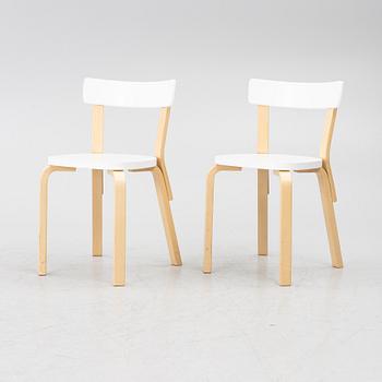 Alvar Aalto, Chairs, a pair, model 69, Artek, Finland, 2020.