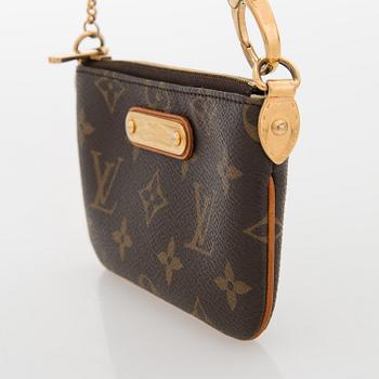 Louis Vuitton, Monogram canvas 'Mini pochette' and cardholder.