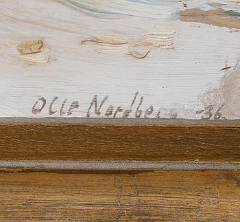 OLLE NORDBERG, olja på pannå, signerad och daterad -36.