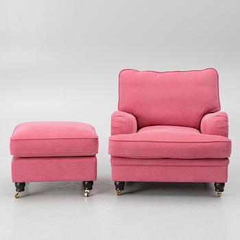 Fåtölj med fotpall, "Howard Lux/Avon", Burhéns, 2025.