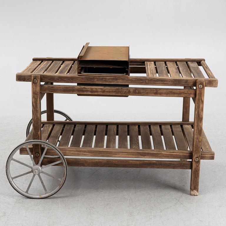 Elsa Stackelberg, serving trolley / barbecue trolley, Free Form, Edsbruk.