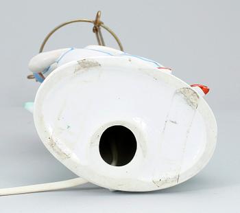BORDSLAMPA, porslin, Art deco, 1920/30-tal,