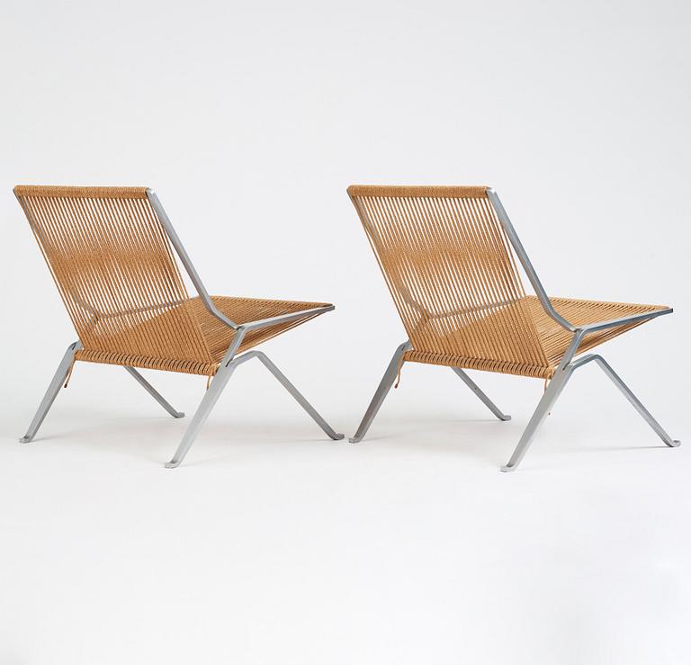 Poul Kjaerholm, a pair of 'PK 25' easy chairs, 'The Element Chair', edition E Kold Christensen, Denmark ca 1962.