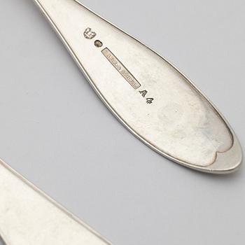 Table forks, 18 pcs, silver, 19th century.