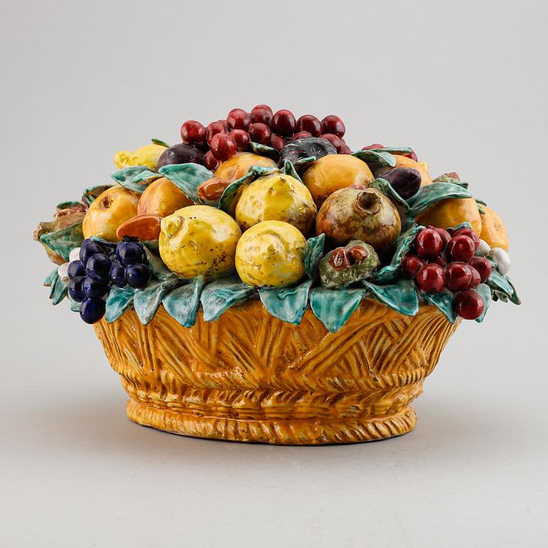 A 20th century glazed ceramic centerpiece.