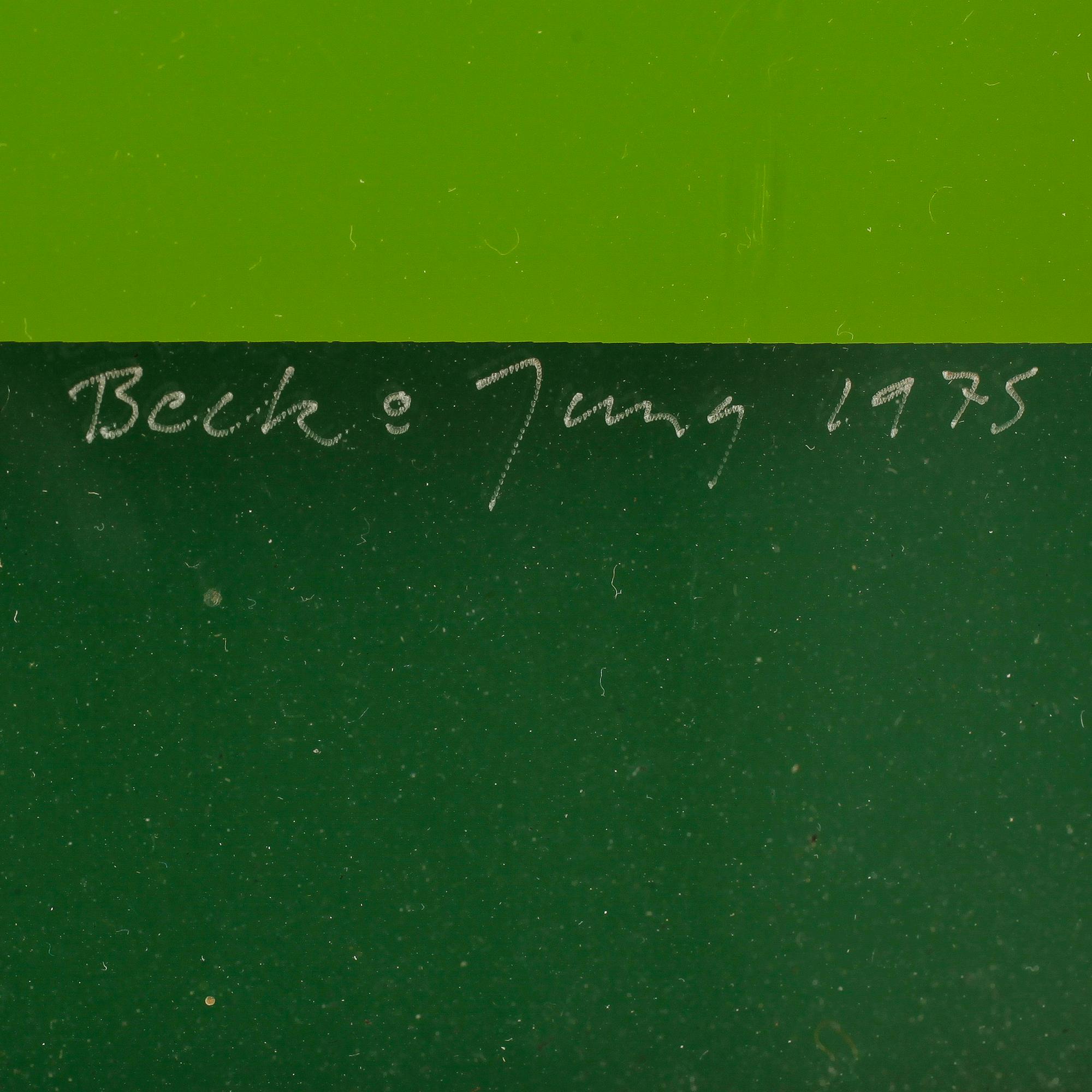 BECK & JUNG (HOLGER BÄCKSTRÖM & BO LJUNGBERG), multipel. Signerad och daterad 1975, numrerad 21/75.