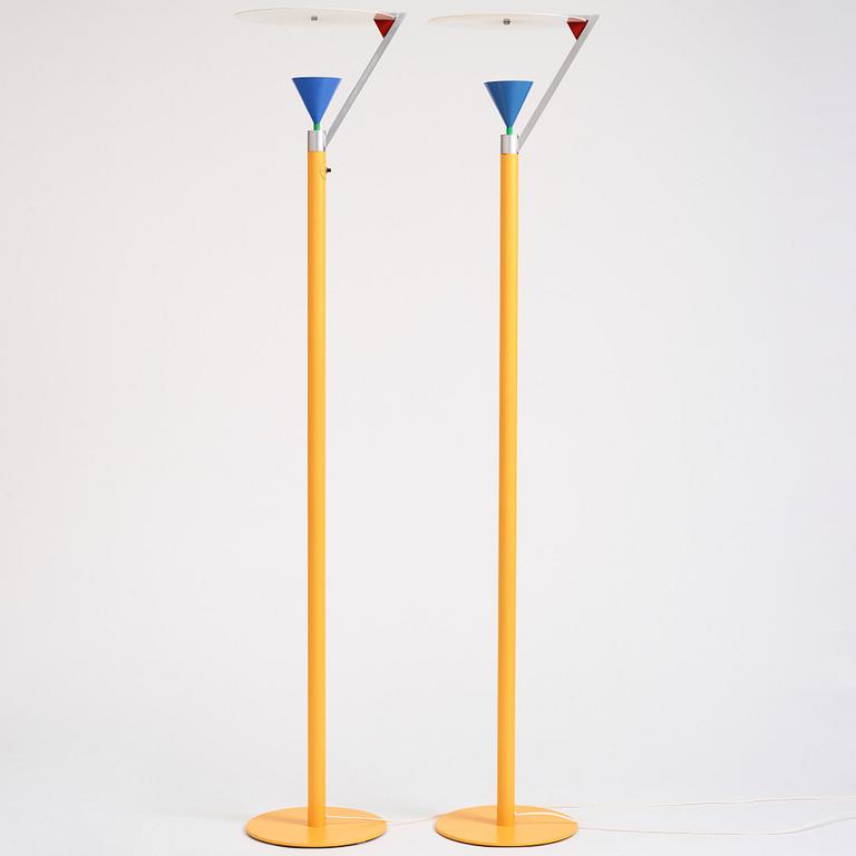 Olle Andersson, a pair of "Halo Halo" floor lamps, Boréns, Sweden, 1980s.