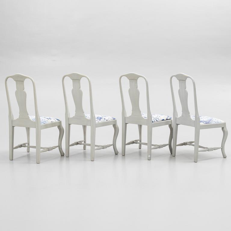 Chairs, 4 pcs, Rococo style, Åmells Möbel, "Old Sweden", late 20th century.