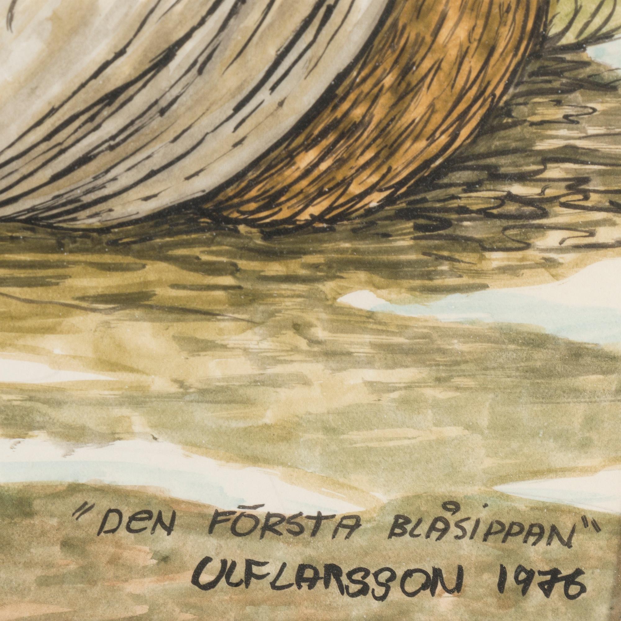 ULF LARSSON, akvarell/tusch, signerad och daterad 1976.