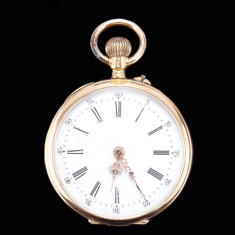 FICKUR, 18K guld, 1900-talets början/första hälft.