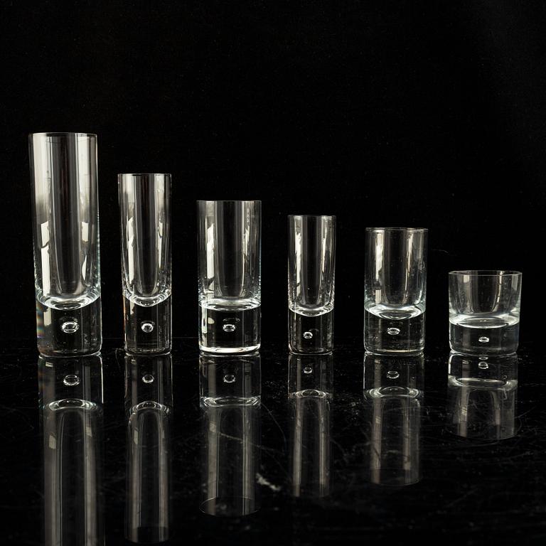68 'Pippi' glasses, Walter Hickman, Kosta.