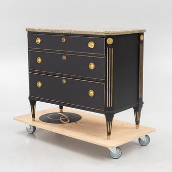 A Gustavian style chest of drawers, mid-20th Century.