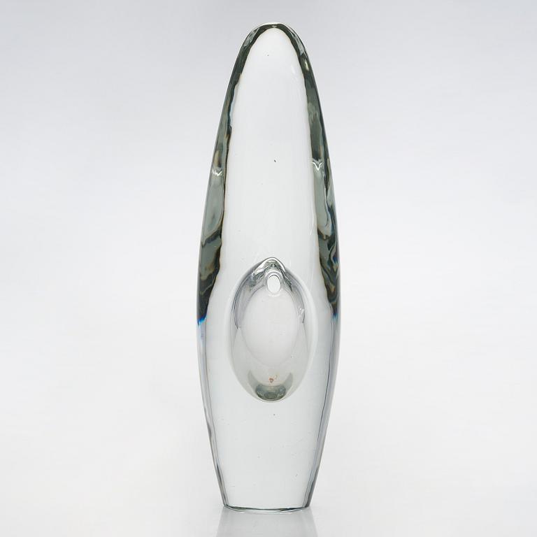 Timo Sarpaneva, Glass sculpture 'Orchid', signed Timo Sarpaneva Iittala -54.