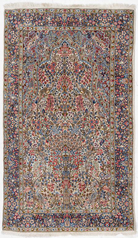 Carpet, Kirman, antique, approx. 242 x 146 cm.