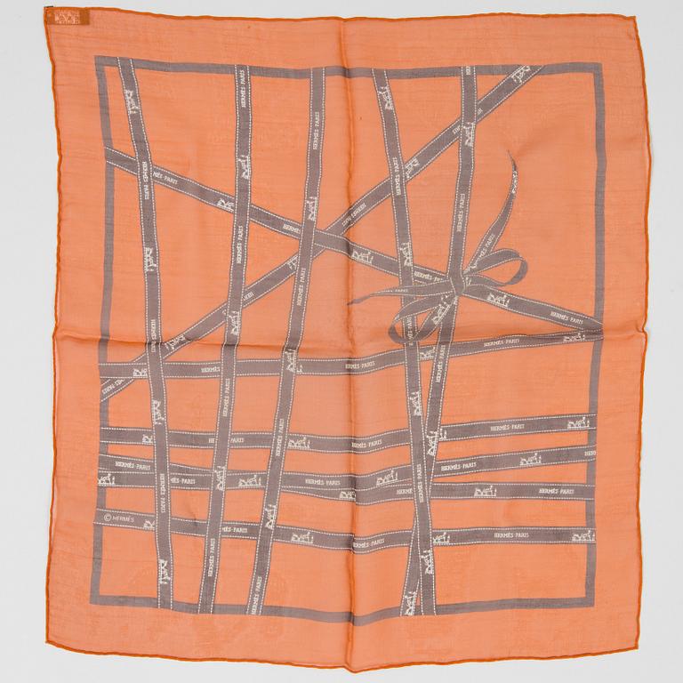 PRINTED SILK SCARF by Hermès.