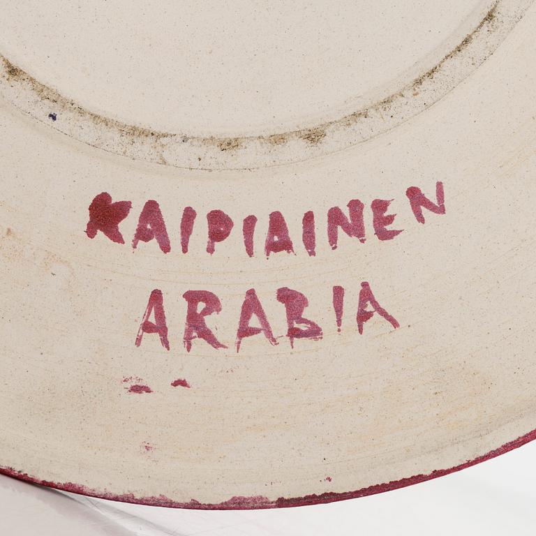 Birger Kaipiainen, a stoneware candlestick signed Kaipiainen Arabia.