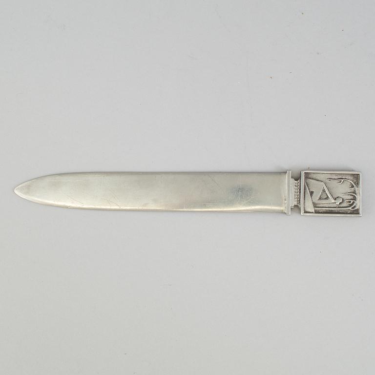 A art deco pewter Letter knife from CG Hallberg.