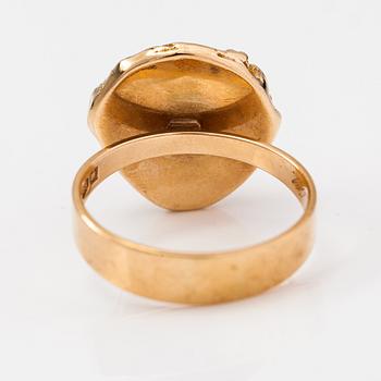 Björn Weckström, "Yellow rose", a 14K gold ring. Lapponia 1969.