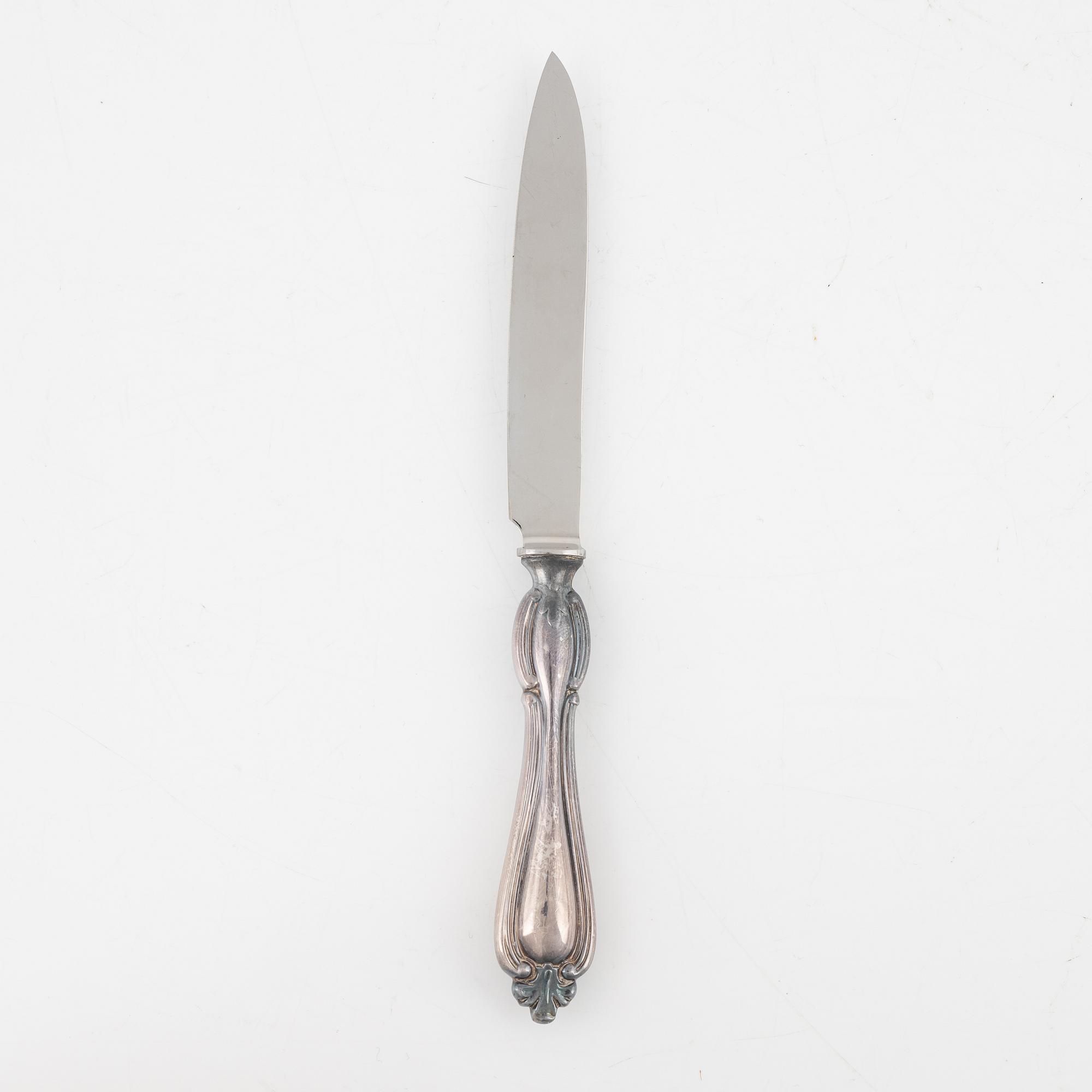 Bestick, 20 st, silver, bl a CG Hallberg, Stockholm 1955.