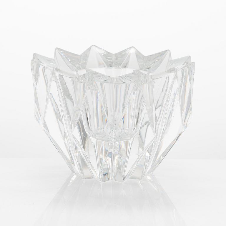 Aimo Okkolin, skål, "Näckros", signerad Aimo Okkolin, Riihimäen Lasi Oy.